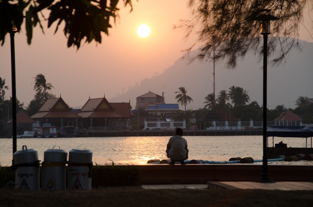 Sunset at riverside Kampot